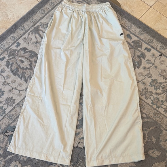 ALO Yoga Pants - ALO Yoga Pale Sage Elastic Waist Track Pants